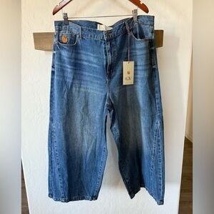 Gloria Vanderbilt X Christian Siriano|Boho wide leg jeans in plus size,NWT•••